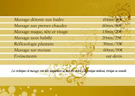 tarif massage bien etre